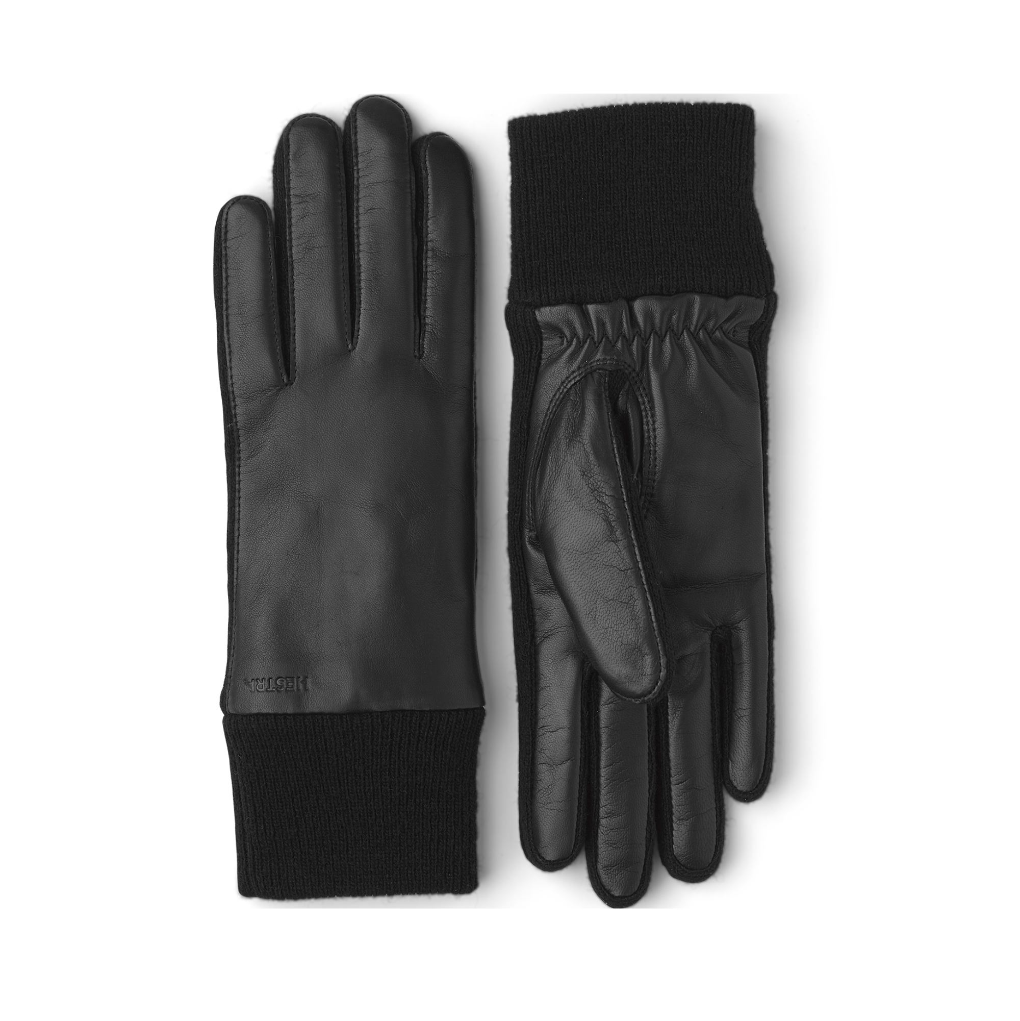 Jeanne lammeskindshandsker - sort